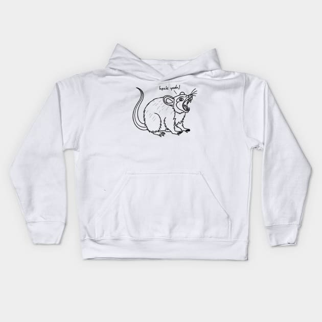 Heck Yeah Possum Lover Kids Hoodie by DankFutura